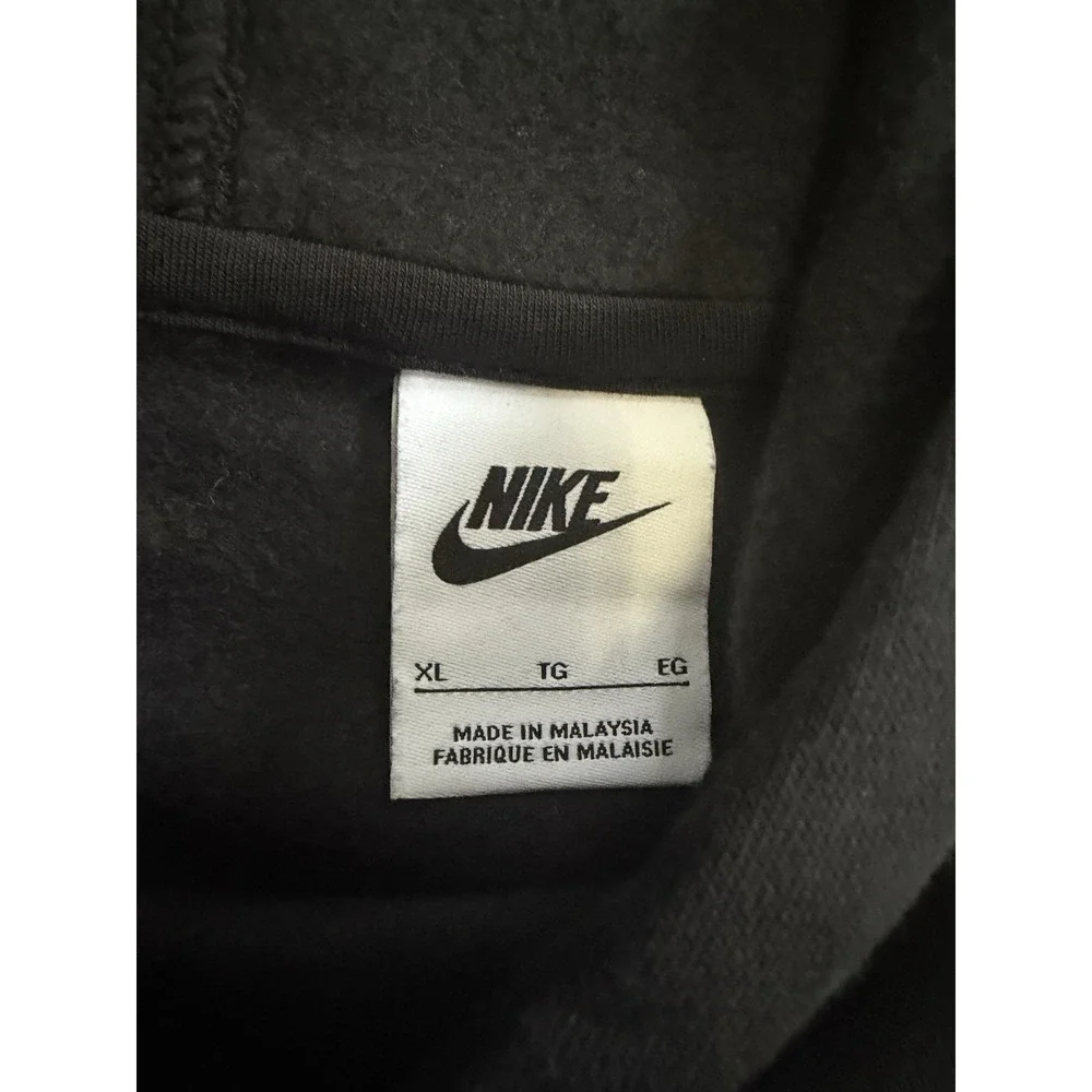 Size XL Youth - Nike Boys Girl Unisex Black Fleece Pullover Hoodie Long Sleeve